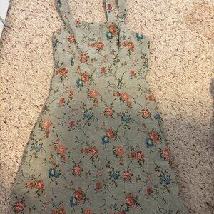 Cider Jacquard Floral Dress- Discontinued – Green